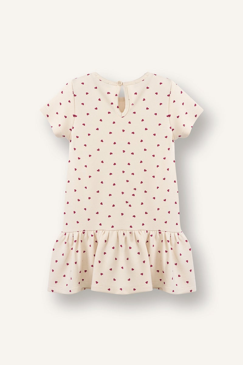 DeFacto Beige BabyGirl Girl Patterned Long Sleeve Dress Casual - Image 2